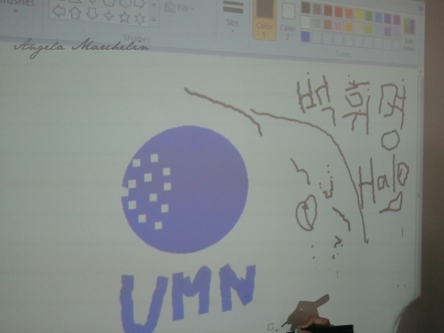 UMN Logo on Interactive Whiteboard